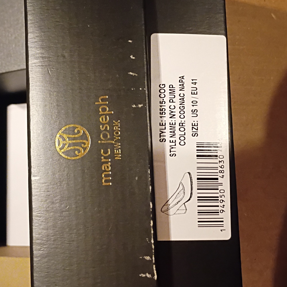 Marc Joseph NYC Pump/Cognac Napa/NIB Size 10 - Picture 9 of 9